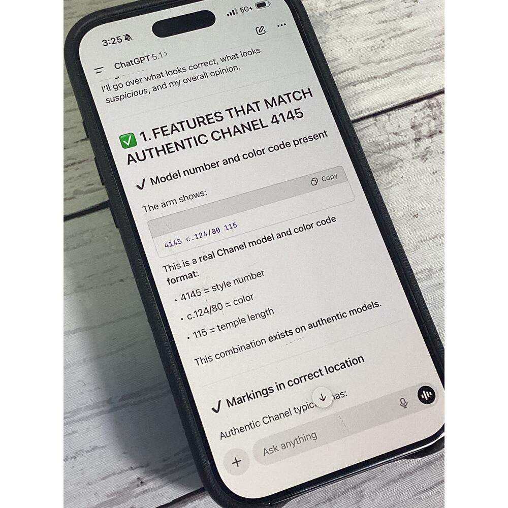 Authentic Chanel White Frame Shield Sunglasses W/… - image 7